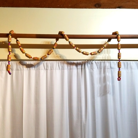 Handmade Upcycled Wine Corks Harvest Garland 77" - Picture 2 of 3